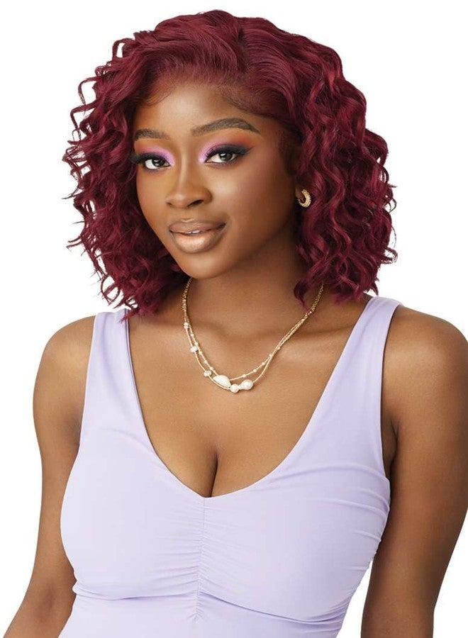 Outre Airtied 100% Fully Hand-Tied Wig - Human Hair Blend - Loose Deep 12" (OFF BLACK 1B) - Image 4